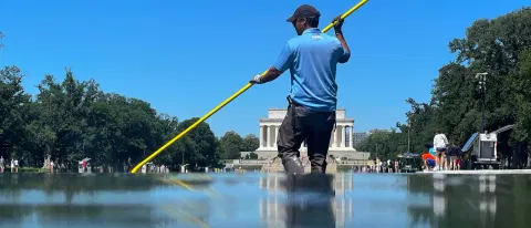Former Olympian Arrested For Allegedly Vandalizing Newly Restored Lincoln Memorial Reflecting Pool