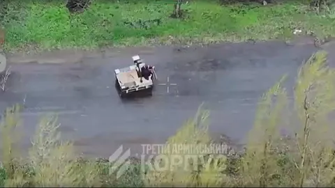 Elderly woman rescued by autonomous robot near Ukraine frontline