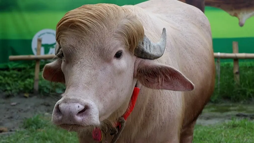 Bangladesh: Albino buffalo nicknamed “Donald Trump” becomes unlikely star attraction