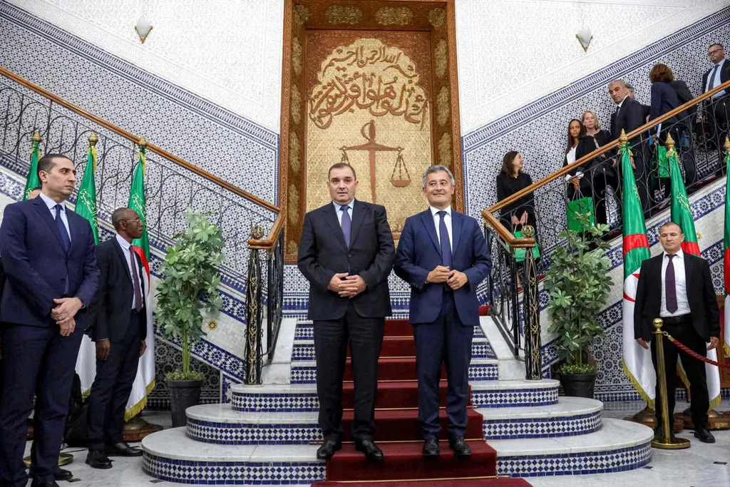 France's justice minister visits Algeria to help restore relations