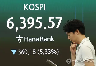 (LEAD) Seoul shares open sharply lower on tech losses amid eased Mideast tensions