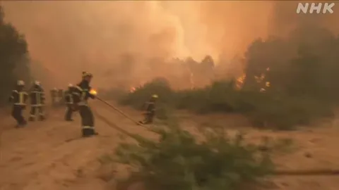 ヨーロッパ山火事拡大 フランスとスペインで30万人以上が避難