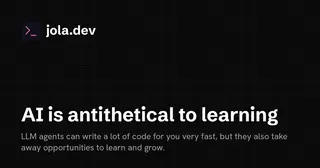 AI Is Antithetical to Learning