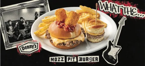 “What The Fuck Is Up, Denny’s” Band Partners With Denny’s To Promote New Mozz Pit Burger