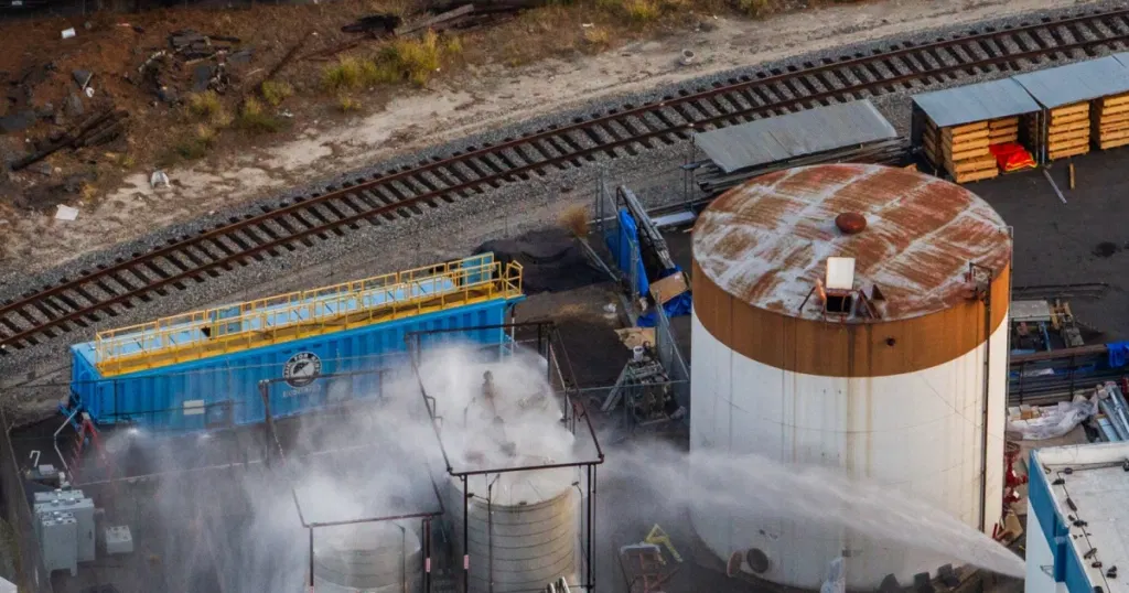 Risk of explosion has been ‘eliminated’ in California toxic chemical tank incident