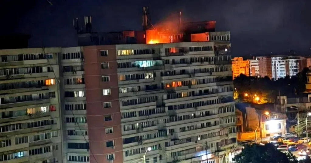 Drone hits Romania apartment block during Russian attack on neighboring Ukraine