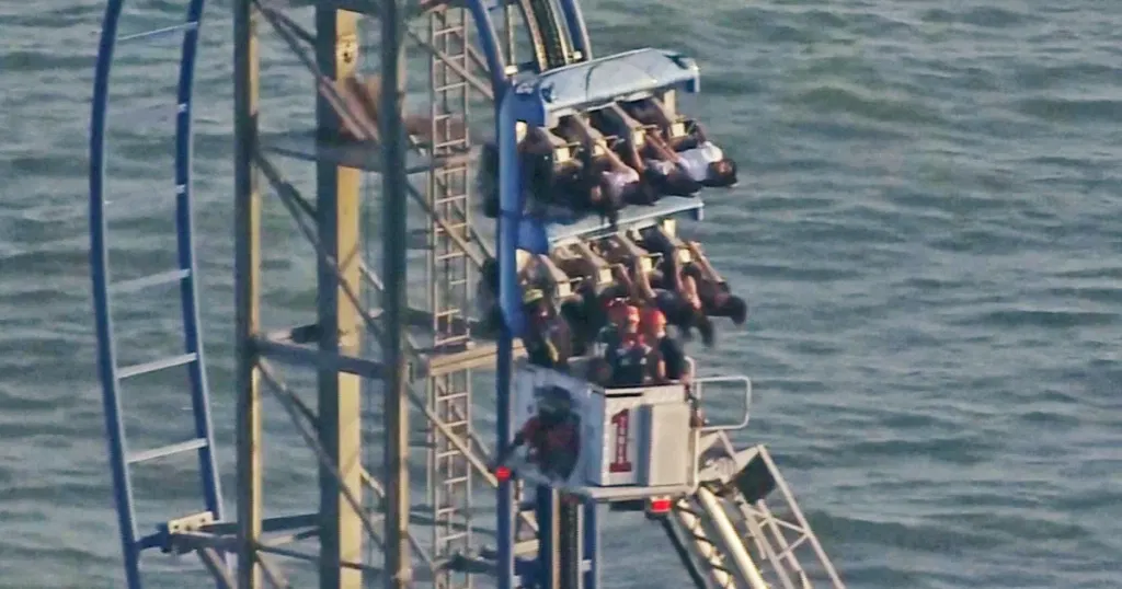 Texas roller coaster malfunction leaves 8 riders stranded 100 feet in the air for hours