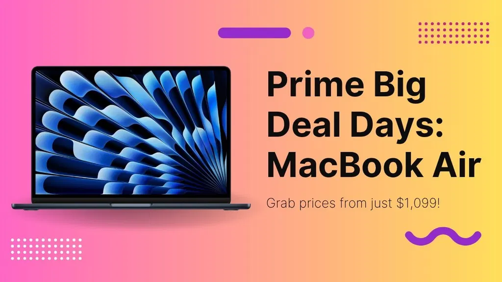 Amazon's $1,099 M5 MacBook Air deal offers $200 October Prime Day savings