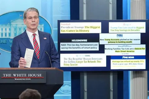 It Was Scott Bessent's Turn Behind the Press Podium and Oh, My