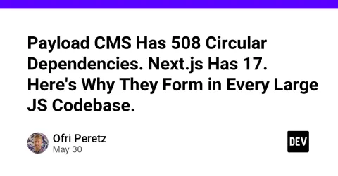 Payload CMS Has 508 Circular Dependencies. Next.js Has 17. Here's Why They Form in Every Large JS Codebase.