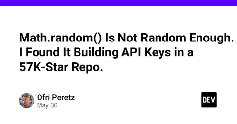 Math.random() Is Not Random Enough. I Found It Building API Keys in a 44K-Star Repo.
