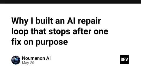 Why I built an AI repair loop that stops after one fix on purpose