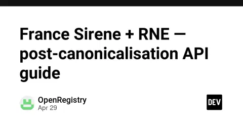 France Sirene + RNE — post-canonicalisation API guide