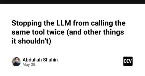 Stopping the LLM from calling the same tool twice (and other things it shouldn't)