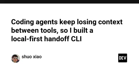 Coding agents keep losing context between tools, so I built a local-first handoff CLI