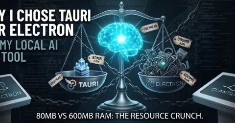 Why I chose Tauri over Electron for my local AI dev tool (80MB vs 600MB RAM)