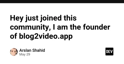Hey just joined this community, I am the founder of blog2video.app