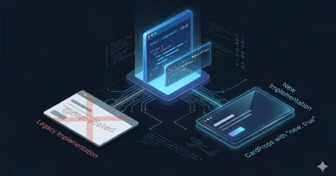 Deprecating a React component using TypeScript Overload
