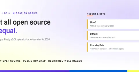 Not All Open Source Is Equal: Choosing a PostgreSQL Operator for Kubernetes in 2026