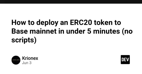 How to deploy an ERC20 token to Base mainnet in under 5 minutes (no scripts)