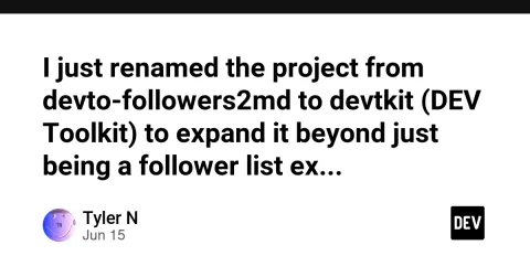 I just renamed the project from devto-followers2md to devtkit (DEV Toolkit) to expand it beyond just being a follower list exporter! Check the bottom for my note and a link to the new repo!