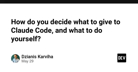 How do you decide what to give to Claude Code, and what to do yourself?