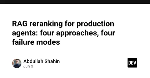 RAG reranking for production agents: four approaches, four failure modes