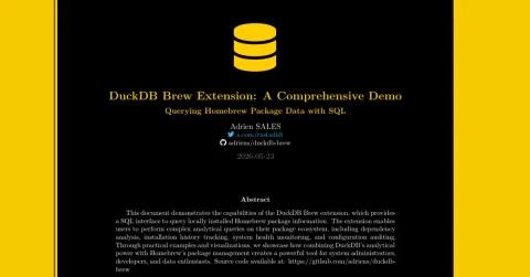 📊 I (finally) built the demo of my duckdb brew extension