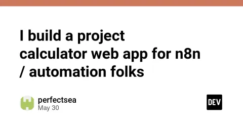 I build a project calculator web app for n8n / automation folks