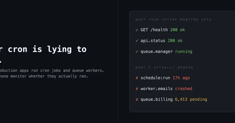 Your cron is lying to you. Here's how to catch silent failures.