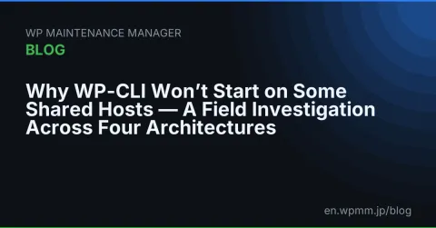 Why WP-CLI Won't Start on Some Shared Hosts — A Field Investigation Across Four Architectures