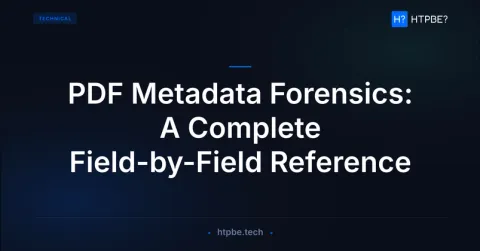 PDF Metadata Forensics: A Complete Field-by-Field Reference