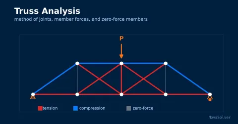Truss Analysis: Solving a Frame One Joint at a Time