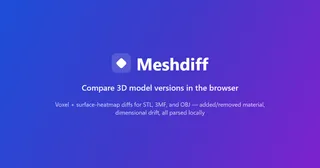 Meshdiff – visually compare two STL versions in the browser, client-side