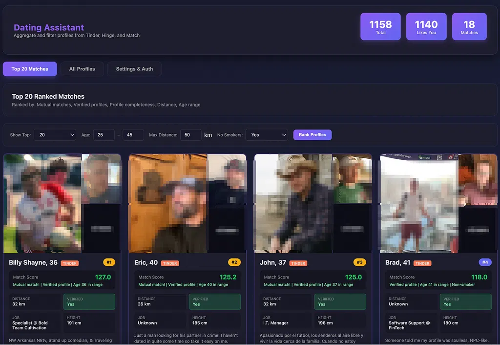 I Built an AI Dating Assistant Because Swiping Is Statistically Inefficient