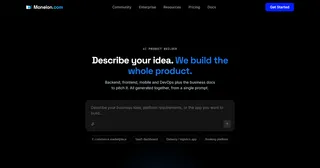 Moneion Build Production-Ready Apps with AI