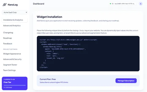 NanoLog – A <17KB Shadow DOM widget for changelogs and roadmaps