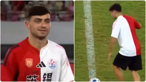 Honores máximos a Pedri... ¡en un partido oficial de China!