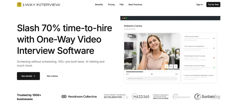 Show HN: OneWayInterview – type a job role, AI builds the async video interview