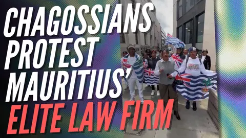 WATCH: Chagossians Protest Mauritius’s London Law Firm