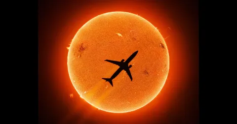 Photographer Takes One in 1.7 Million Photo of Airplane Transiting the Sun