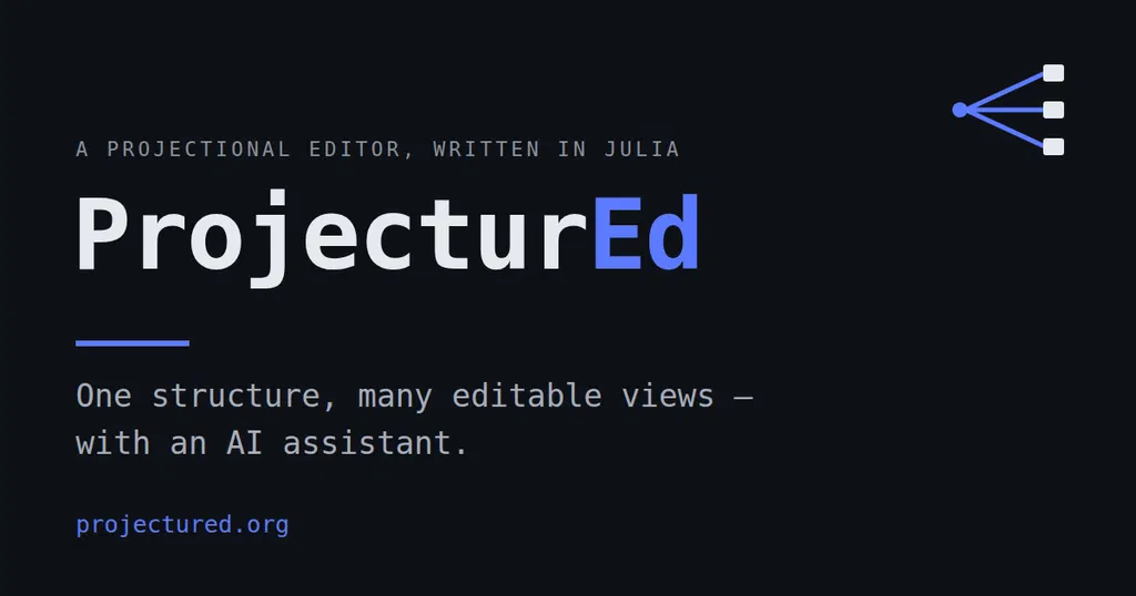 ProjecturEd: One data structure, many editable views, with an AI assistant