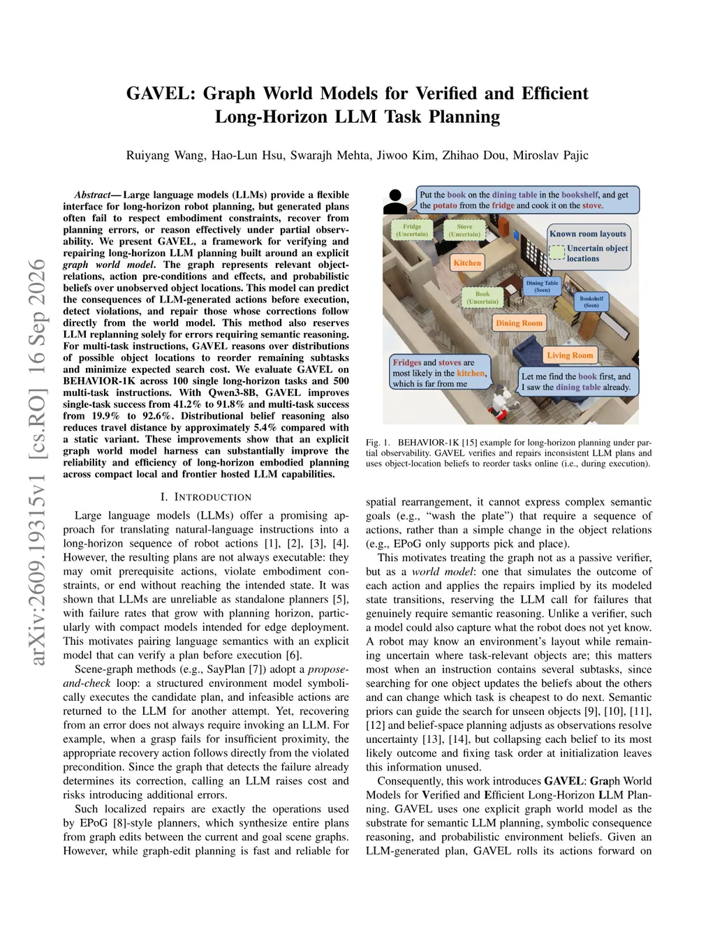 Graph World Models for Verified and Efficient Long-Horizon LLM Task Planning