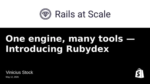 One engine, many tools – Introducing Rubydex