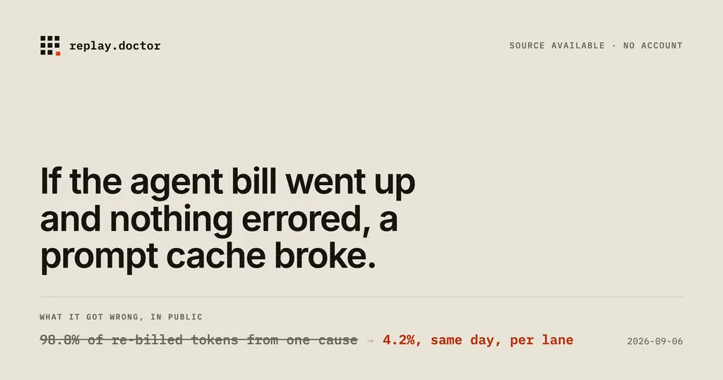Show HN: Replay – Audit silent prompt cache misses in AI agent transcripts