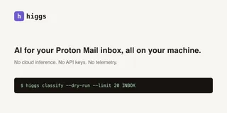 Show HN: Higgs, a local AI CLI for Proton Mail (no cloud, no telemetry)