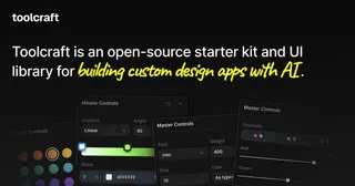 Show HN: Toolcraft – open-source AI harness and starter for building design apps