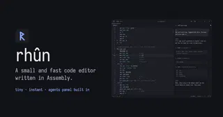 Show HN: Rhun, an open-source code editor written in assembly