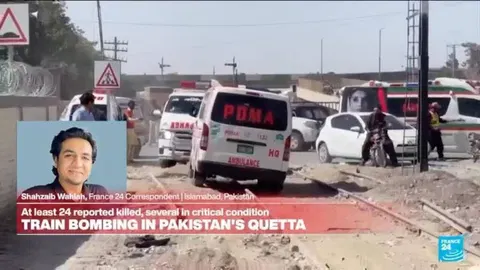 Train bombing in Pakistan: At least 24 killed, several in critical condition