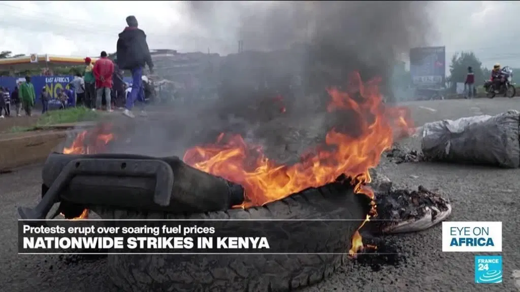 Nationwide protests erupt in Kenya over soaring fuel prices